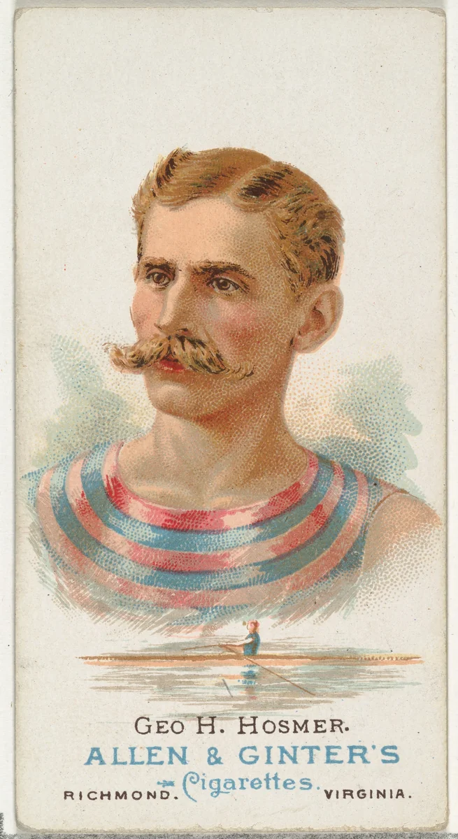 George H. Hosmer, Oarsman, from World's Champions, Series 1 (N28) for Allen & Ginter Cigarettes by Allen & Ginter, print, 1887