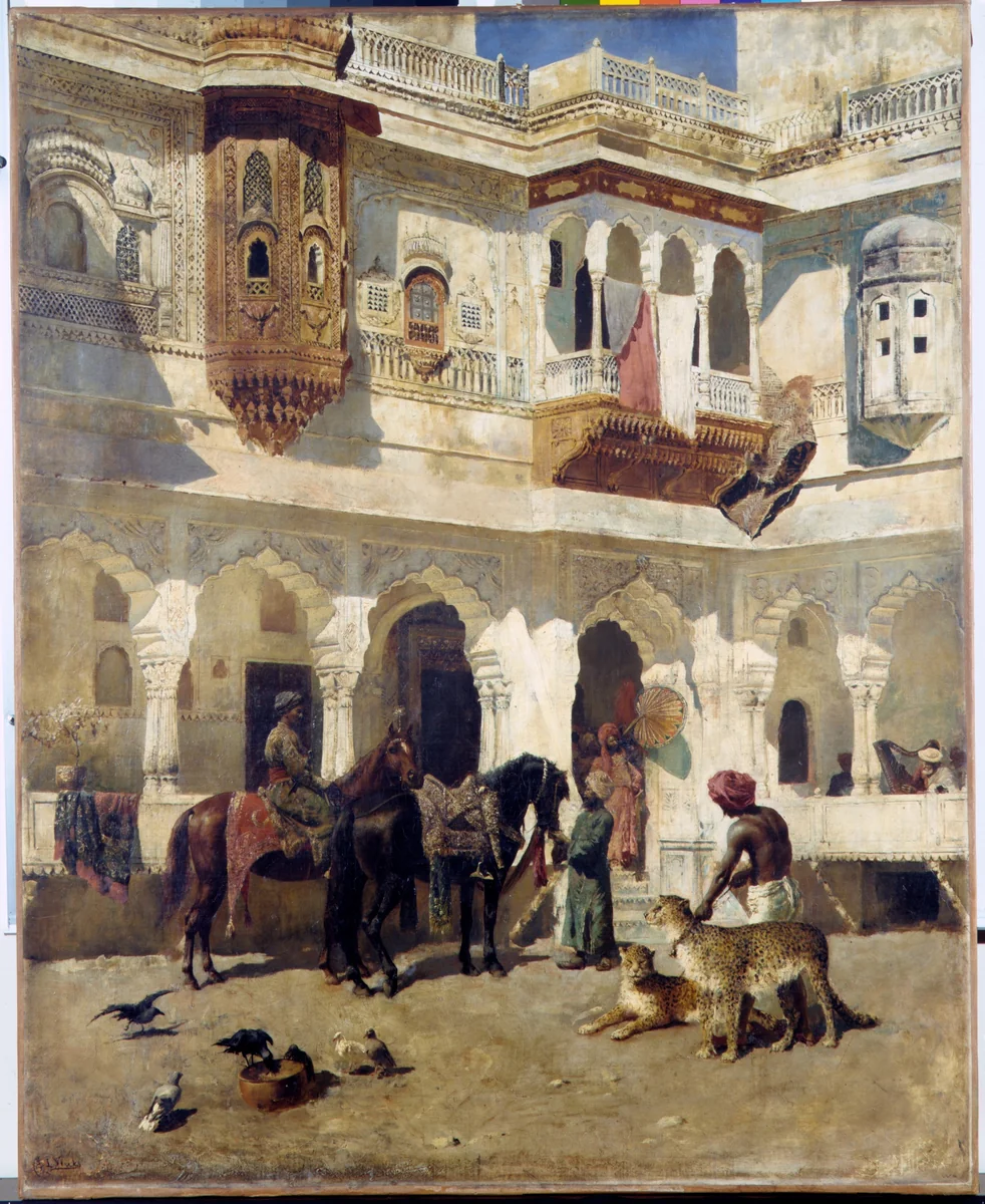 The Rajah Starting on a Hunt by Edwin Lord Weeks, artwork, 1890-1900