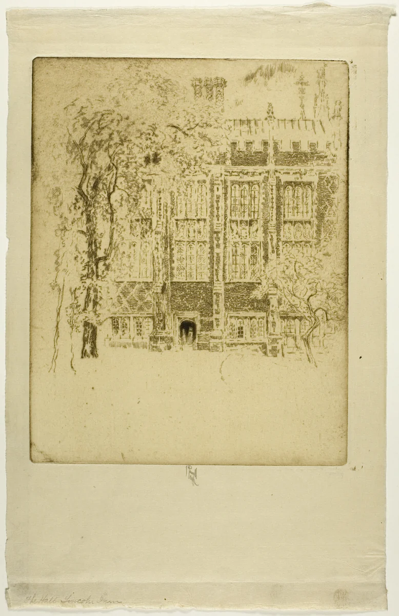 The Hall, Lincoln's Inn by Joseph Pennell, print, 1905