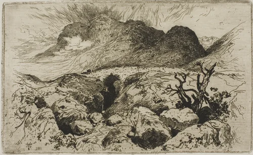 Bridge in the Pass of Glencoe by Thomas Moran, print, 1882