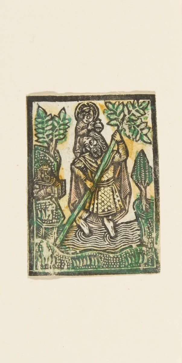 St. Christopher by anonymous, print, 1400-1499