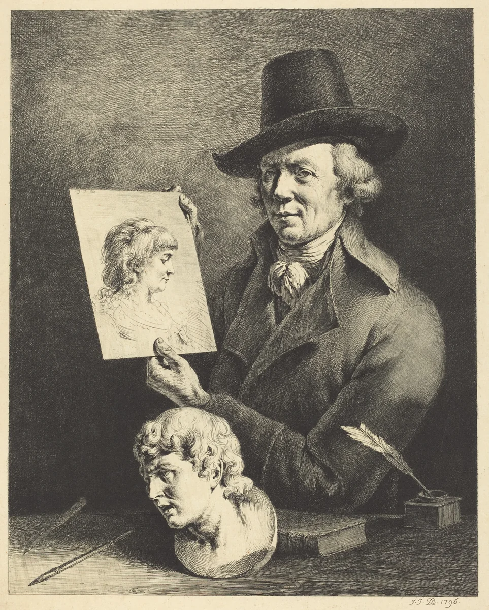 Self-Portrait by Jean Jacques de Boissieu, print, 1796