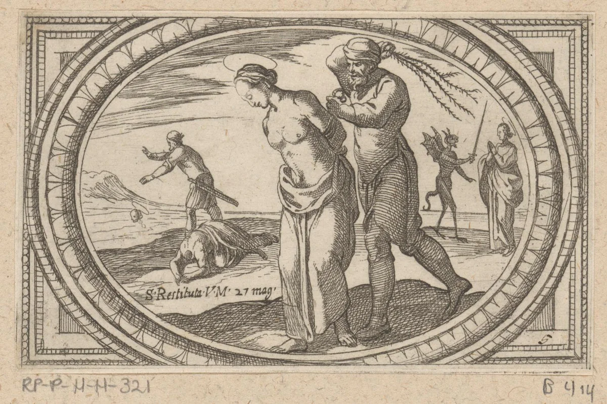 H. Restituta by Antonio Tempesta, print, 1565-1630