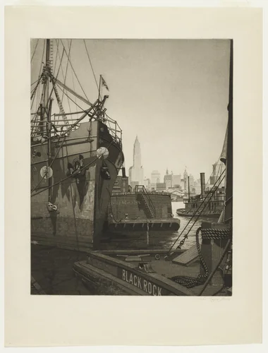 Early Morning, North River by John Taylor Arms, print, 1921