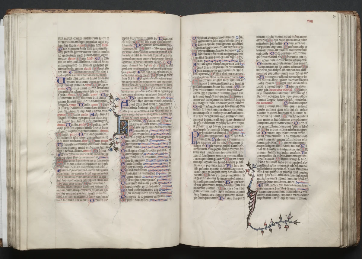 The Gotha Missal: Fol. 54r, Text by Master of the Boqueteaux, book, 1370-1380