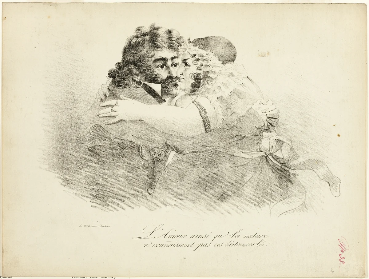 Love and Nature Do Not Know These Distances by William Johnson, print, 1801-1900
