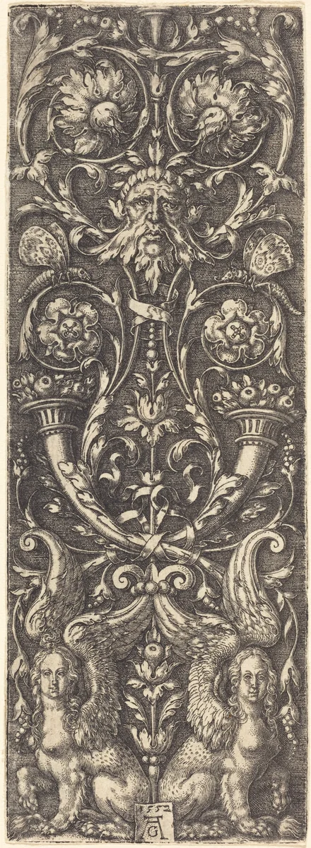 High Fruits with Ornaments by Heinrich Aldegrever, print, 1552