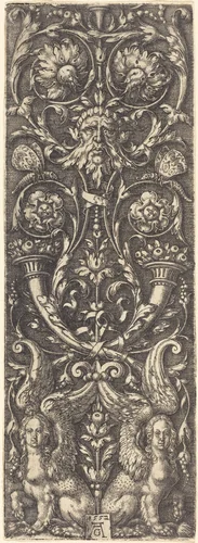 High Fruits with Ornaments by Heinrich Aldegrever, print, 1552