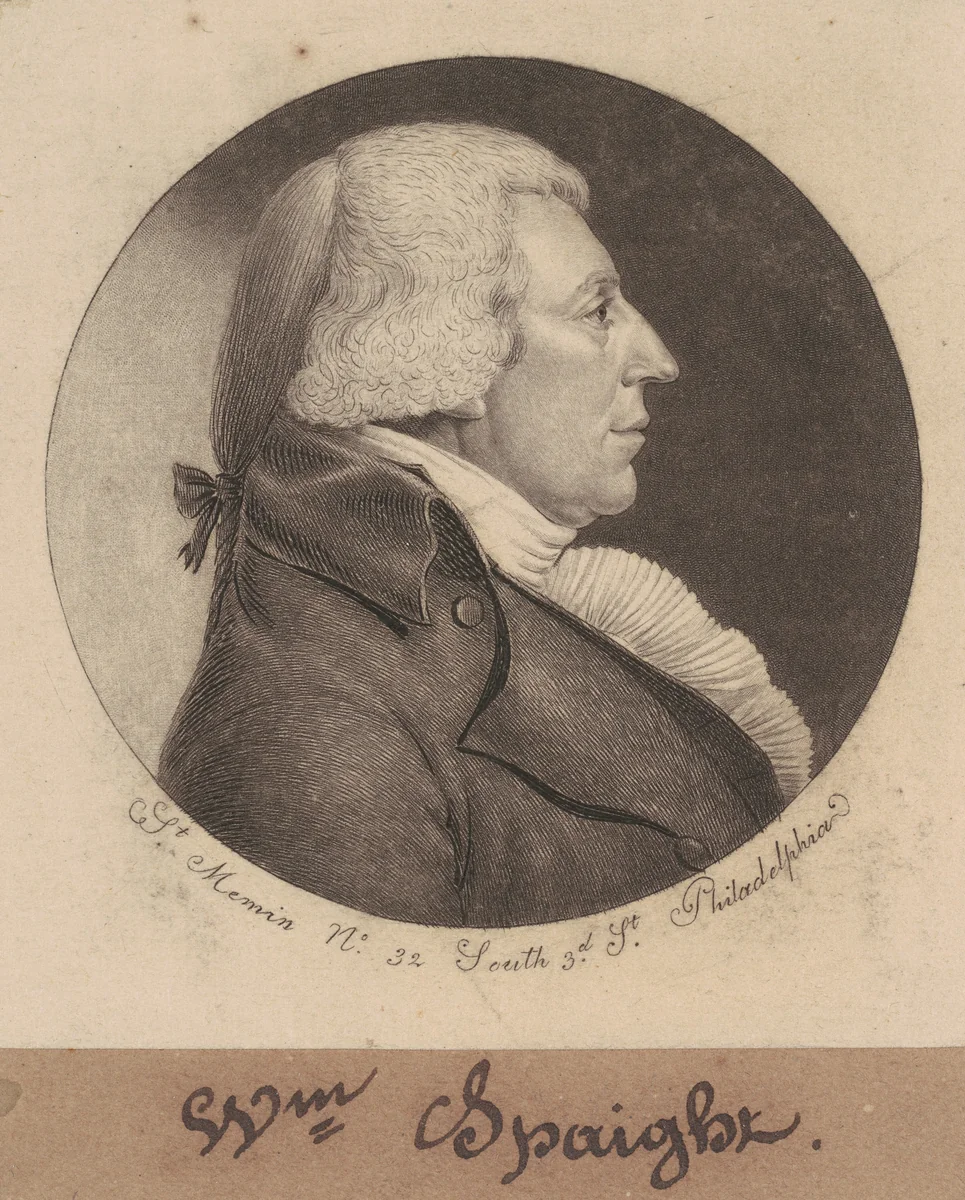 William Spaight by Charles B. J. Févret de Saint-Mémin, print, 1798
