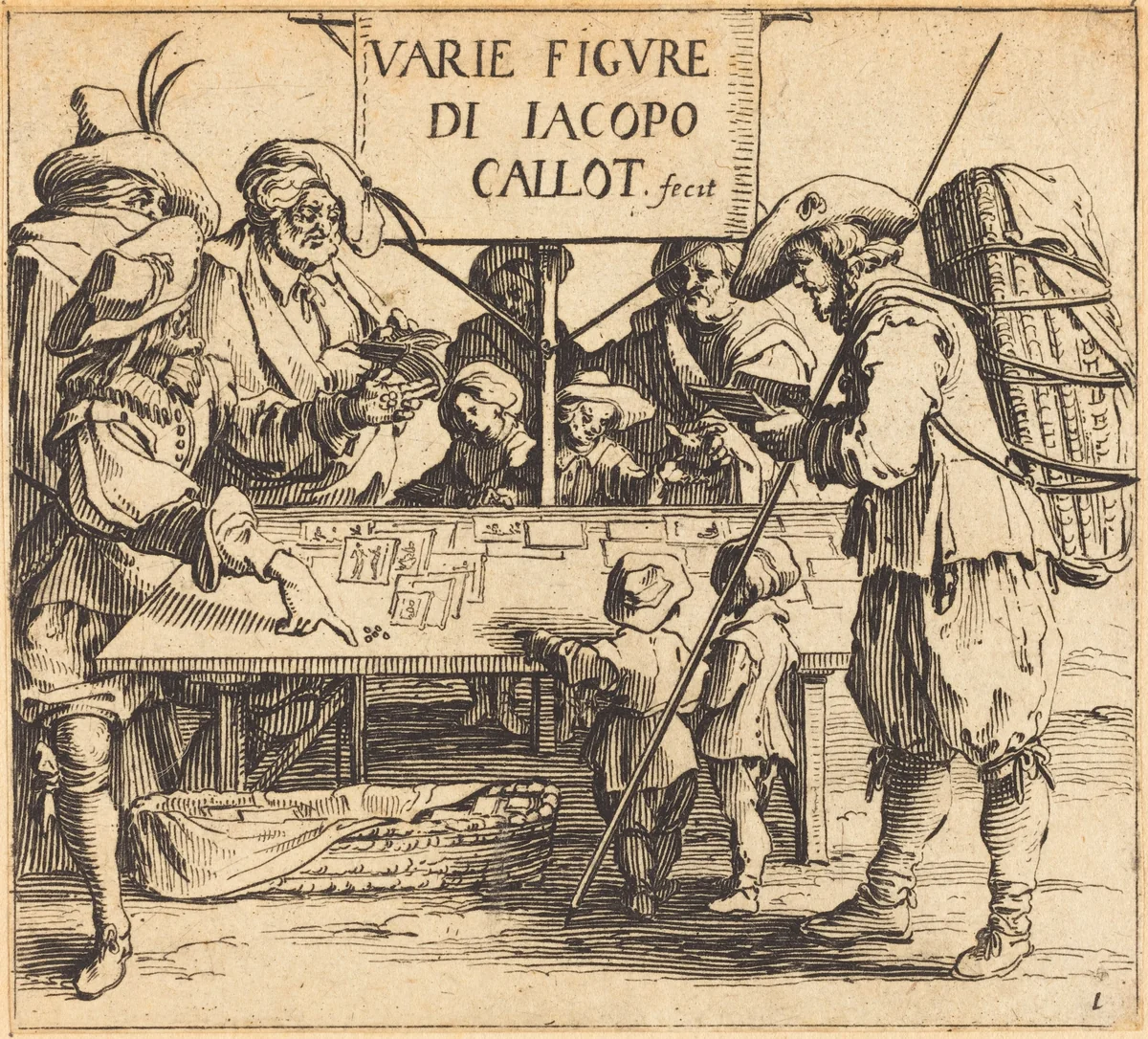 Frontispiece for "Varie Figure" by Jacques Callot, print, 1621