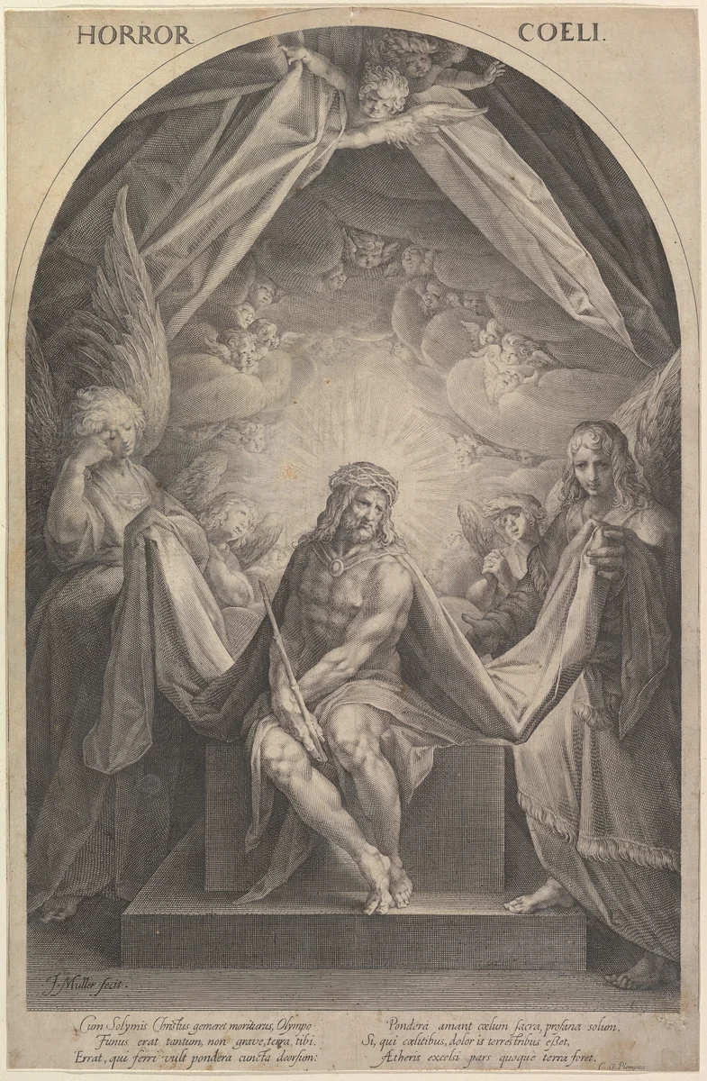 Christ As the Man of Sorrows by Jan Muller, print, 1608-1612
