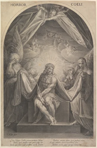Christ As the Man of Sorrows by Jan Muller, print, 1608-1612