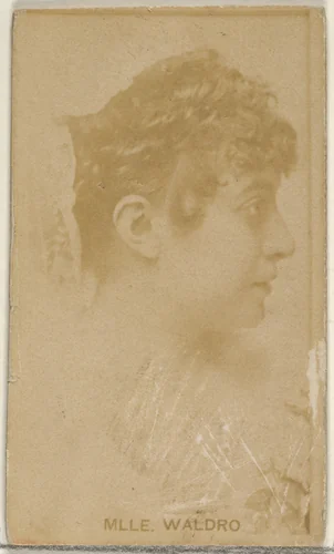 Mlle. Waldro, from the Actors and Actresses series (N45, Type 8) for Virginia Brights Cigarettes by Allen & Ginter, photograph, 1885-1891
