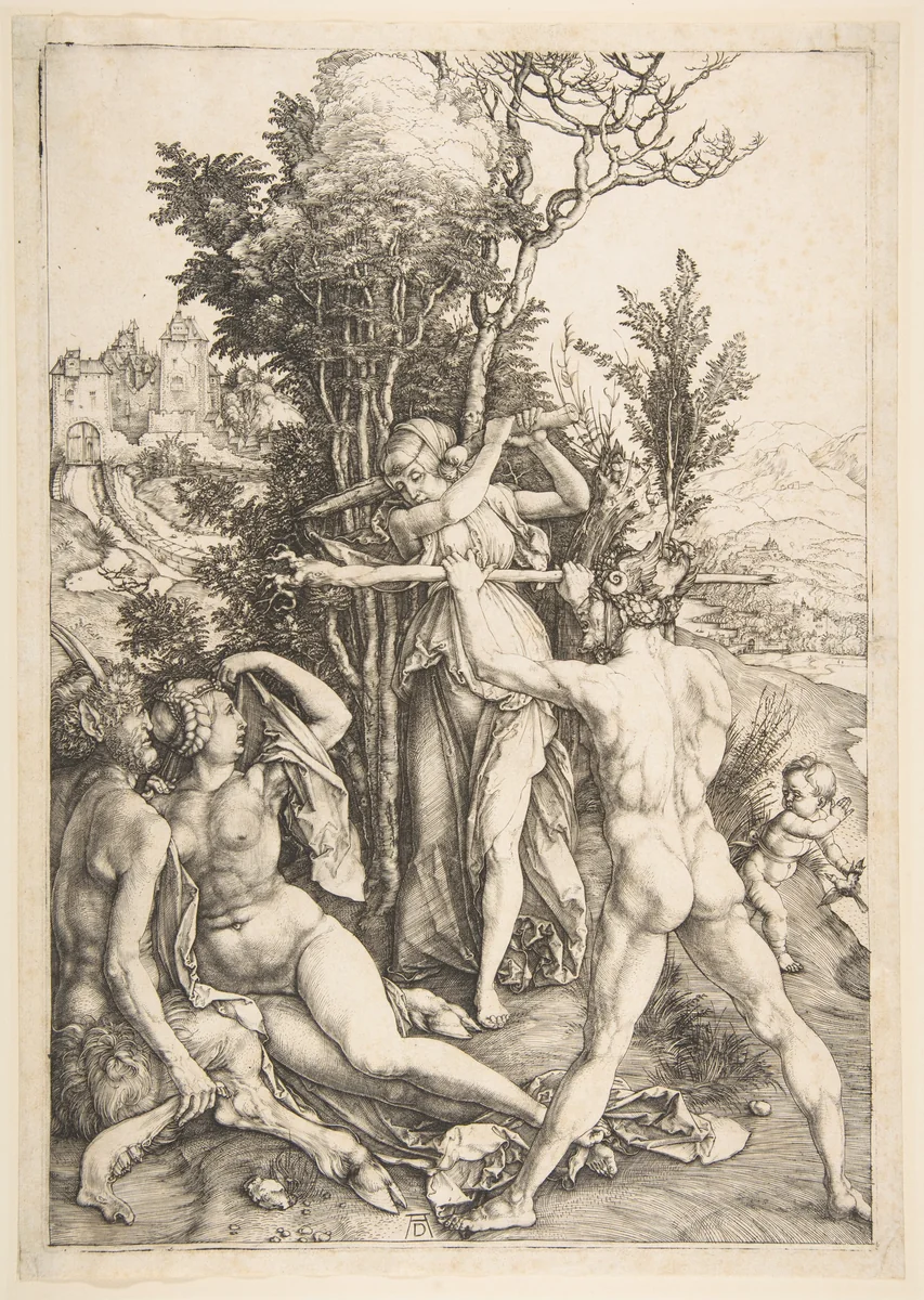 Hercules at the Crossroad by Albrecht Dürer, print, 1498
