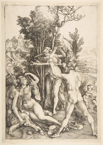 Hercules at the Crossroad by Albrecht Dürer, print, 1498