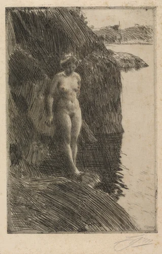 Precipice by Anders Zorn, print, 1909
