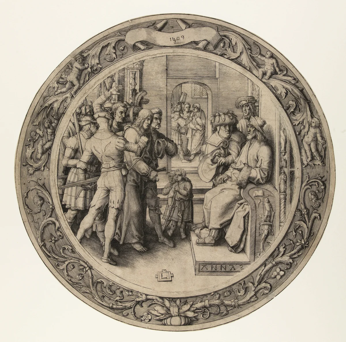 Christus voor Annas by Unknown, print, 1509