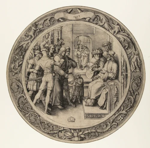 Christus voor Annas by Unknown, print, 1509