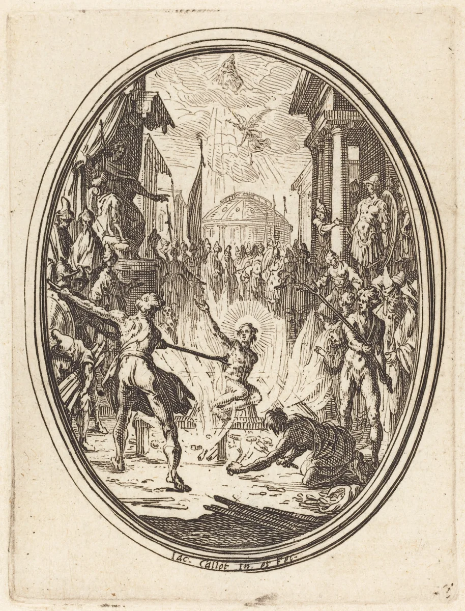 The Martyrdom of Saint Lawrence by Jacques Callot, print, 1592-1635
