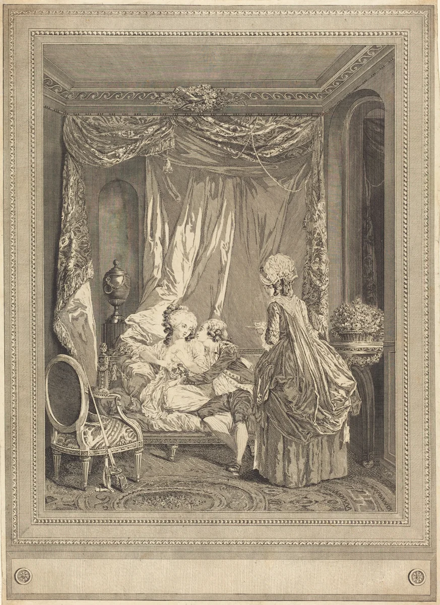 Le restaurant by Jeanne Deny; Martial Deny; Nicolas Lavreince, print, 1782