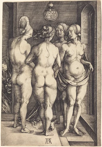 Four Naked Women by Albrecht Dürer, print, 1497