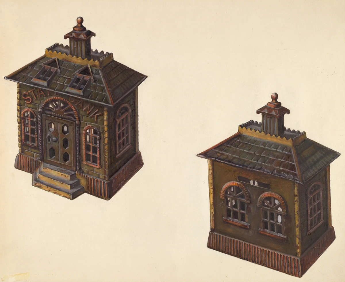 State Bank #2 by Clementine Fossek, index of american design, 1939