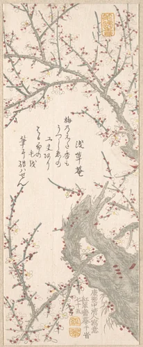 Plum Tree in Blossom by Kitao Shigemasa (北尾重政), print, 1813