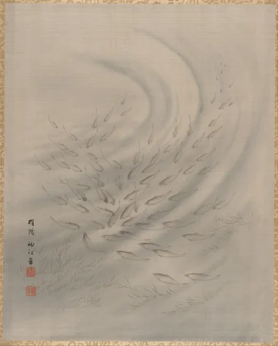 Small Fishes by Seki Shūkō, painting, 1890-1892
