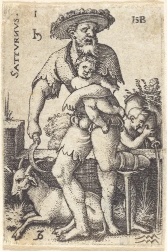 Saturn by Sebald Beham, print, 1539