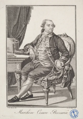 Marchese Cesare Beccaria by Giovanni Antonio Sasso, print, 1815-1818