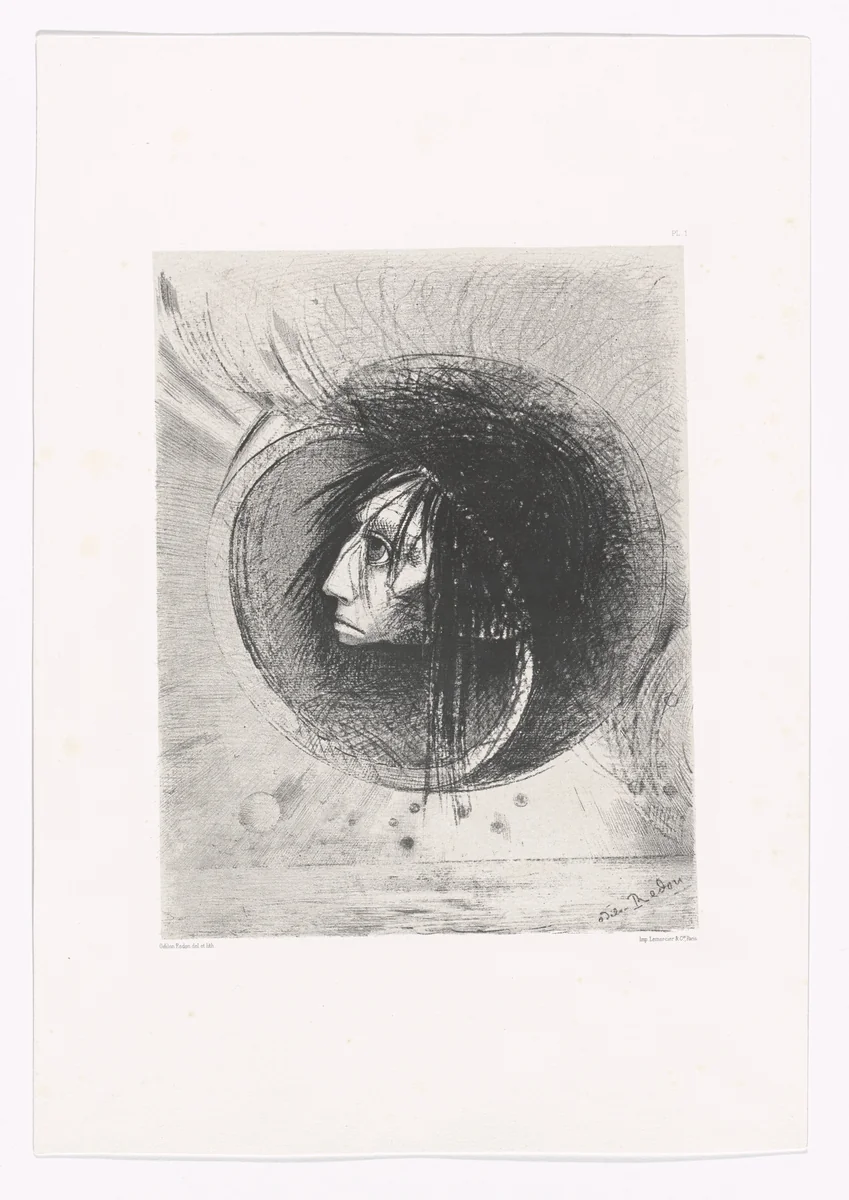 Blossoming (Éclosion) from In the Dream (Dans le rêve) by Odilon Redon, print, 1879