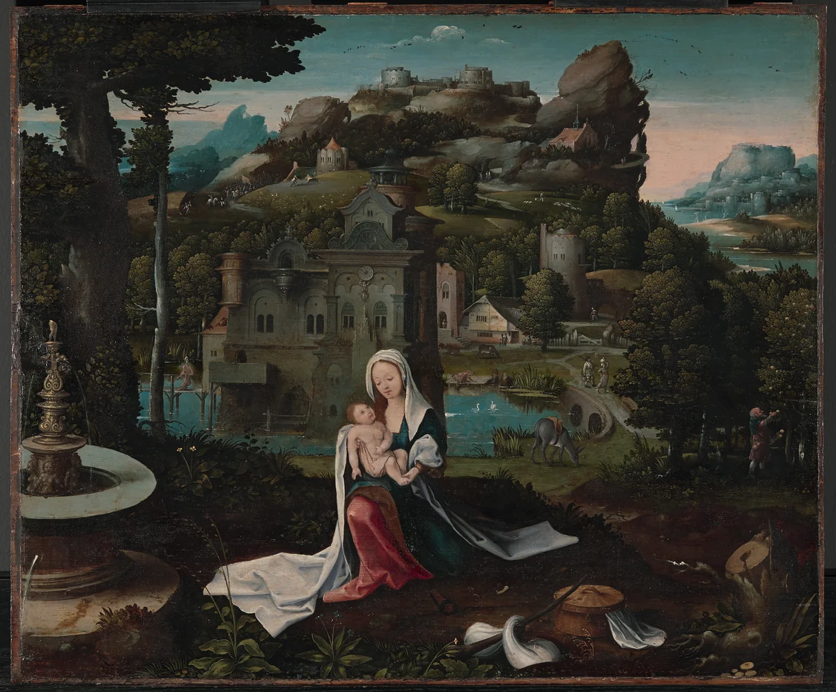 The Rest on the Flight into Egypt by Netherlandish Painters, painting, 1530-1569