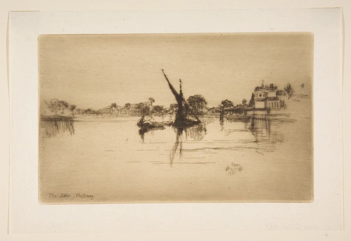 Little Putney, No. 2 (The Little Putney) by James McNeill Whistler, print, 1879