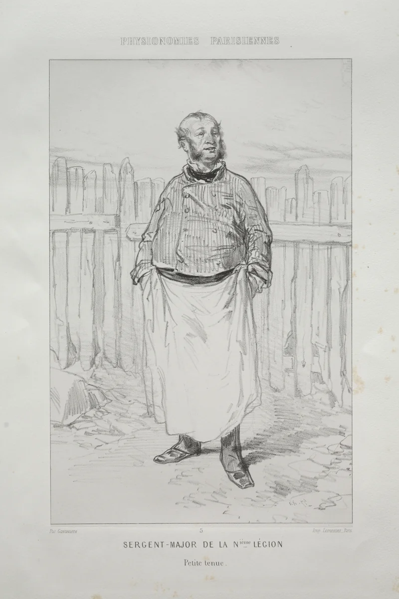 Sergent - Major de la Nième Légion by Paul Gavarni, print, 1824-1866