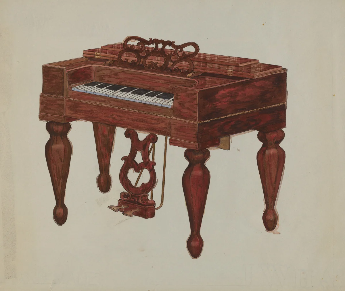 Melodeon by Rex F. Bush, index of american design, 1936