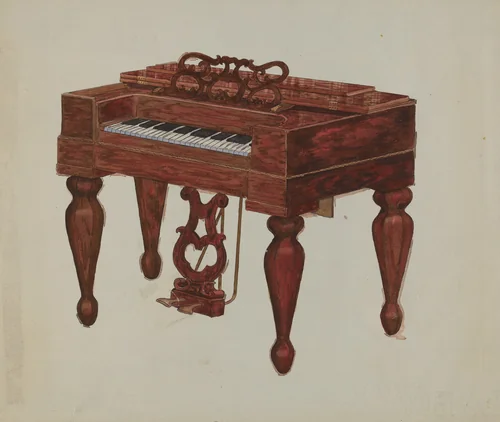 Melodeon by Rex F. Bush, index of american design, 1936