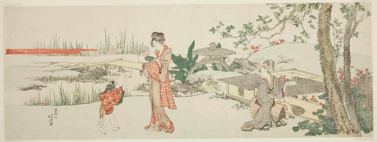 Goldfish vendor by Katsushika Hokusai (葛飾 北斎), print, 1796-1810