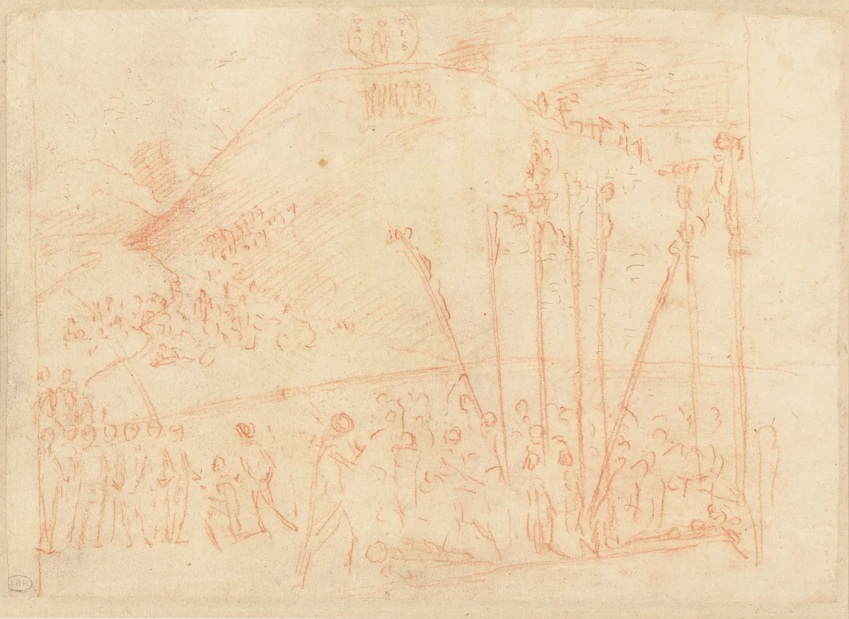 The Martyrdom of the Ten Thousand by Vittore Carpaccio, drawing, 1513