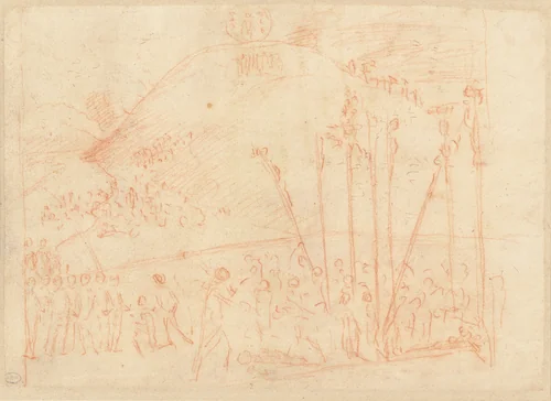 The Martyrdom of the Ten Thousand by Vittore Carpaccio, drawing, 1513