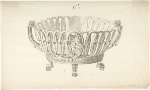 Design for a Bowl by anonymous, drawing, 1765-1795