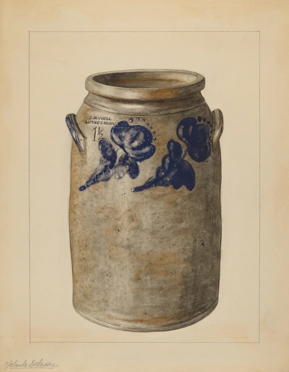 Jar by Yolande Delasser, index of american design, 1937