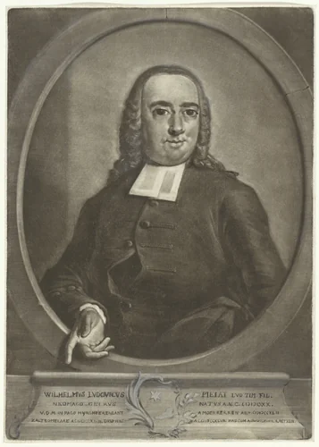 Portret van de predikant Willem Lodewijk Pielat by Aert Schouman, print, 1748-1792