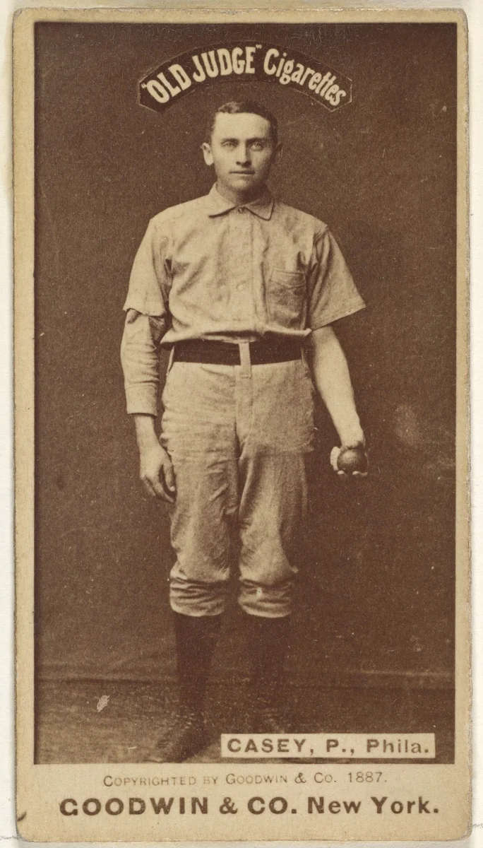 Dan Casey, Pitcher, Philadelphia, from the Old Judge series (N172) for Old Judge Cigarettes by Goodwin & Company, photograph, 1887