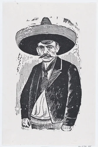 Emiliano Zapata by José Guadalupe Posada, print, 1905-1915