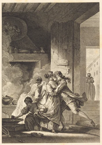 On ne s'avise jamais de tout by Charles Emmanuel Patas; Jean Honoré Fragonard, print, 1744-1802
