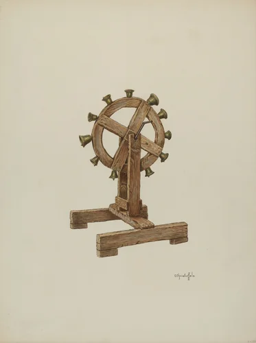 Altar Chimes on Wheel by Cornelius Christoffels, index of american design, 1941