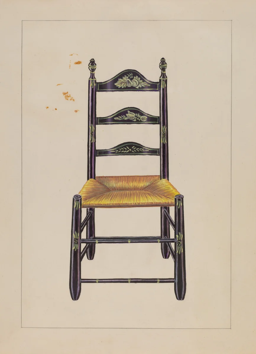 Ladderback Chair by Gerald Bernhardt, index of american design, 1936
