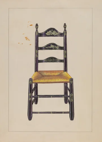 Ladderback Chair by Gerald Bernhardt, index of american design, 1936