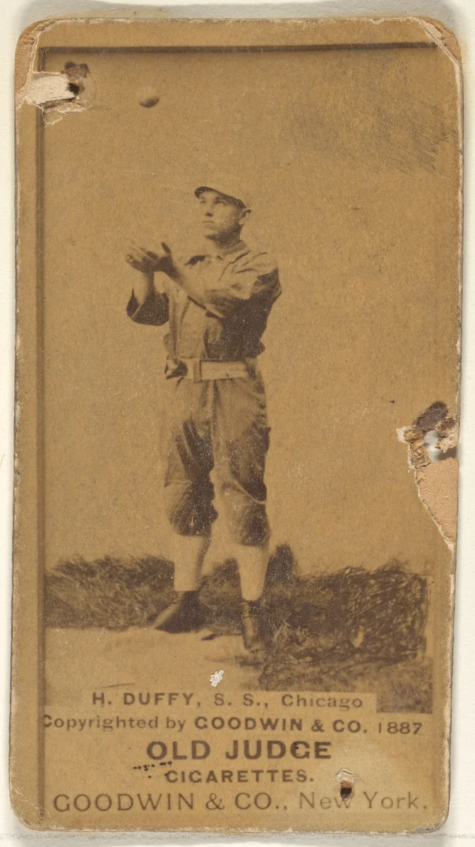 Hugh Duffy, Shortstop, Chicago, from the Old Judge series (N172) for Old Judge Cigarettes by Goodwin & Company, photograph, 1887