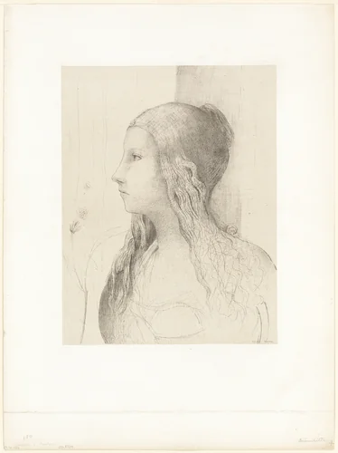 Brünnhilde (Twilight of the Gods) by Odilon Redon, print, 1894